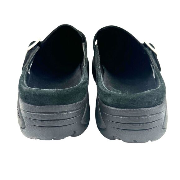 Merrell Encore Buckle Black Nubuck Leather Slip On Mules Clogs Shoes Womens 8.5 - Picture 8 of 12